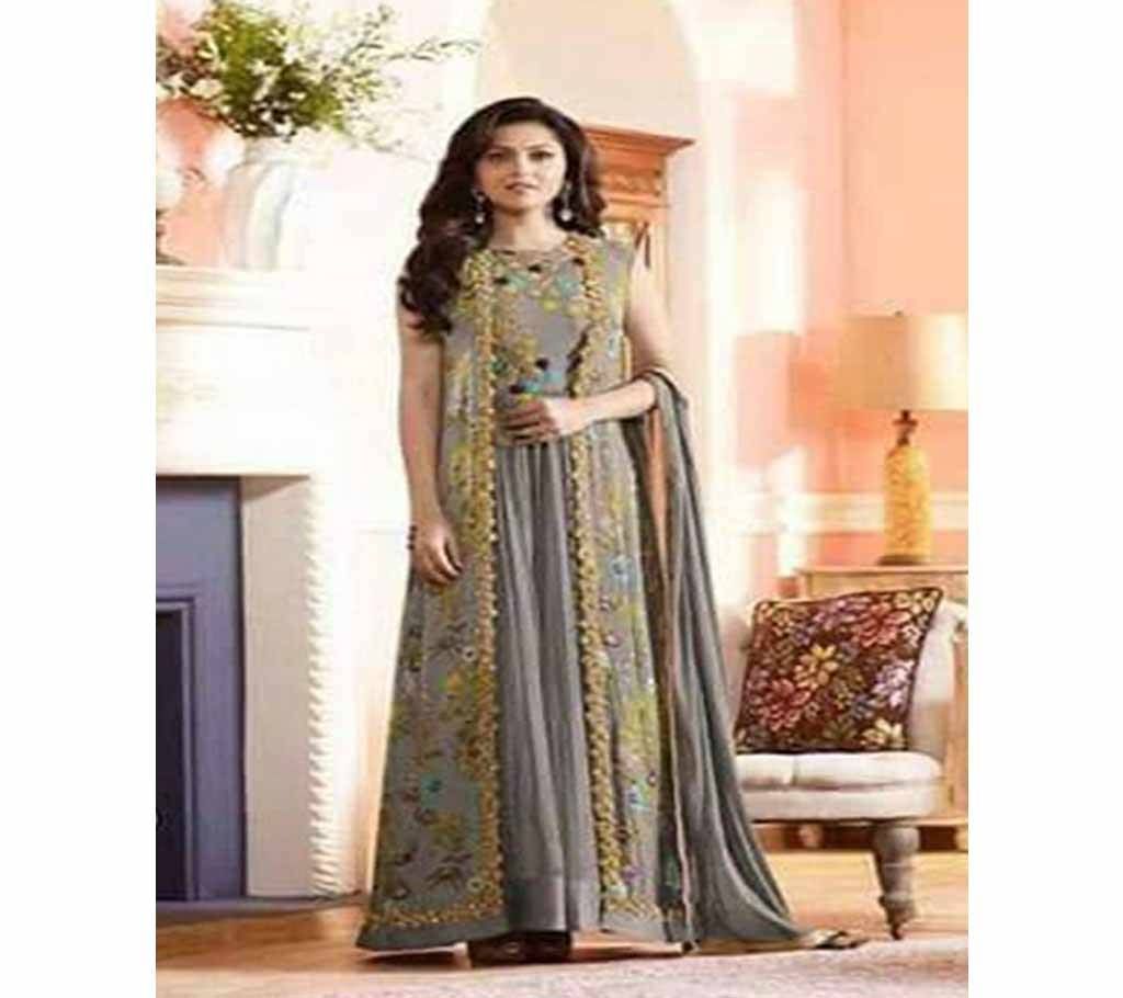 Semi StitchedGorgeous Embroidery Georgette Anarkoli Dress -  LTR 1210