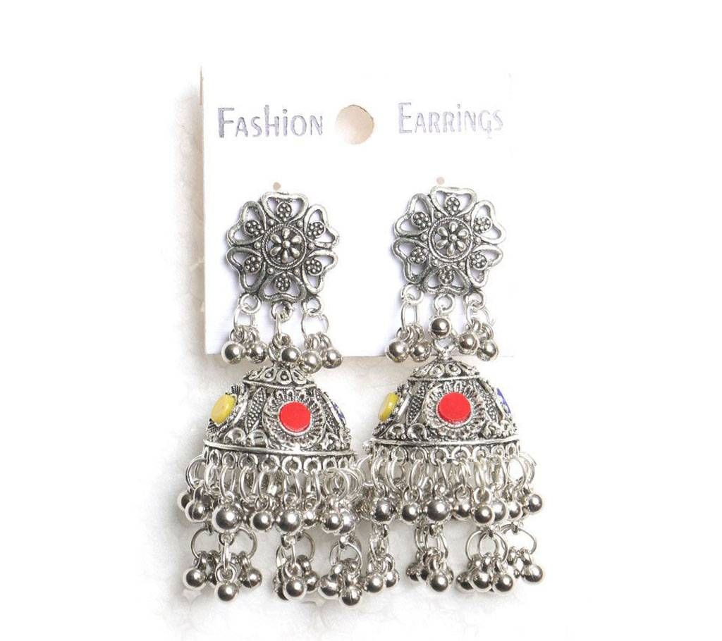 Multi color stone setting jumka Earring