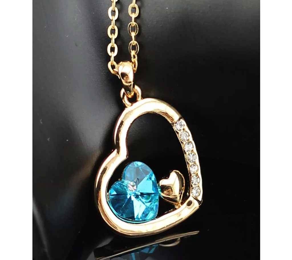 Crytal Ocean Heart Pendant