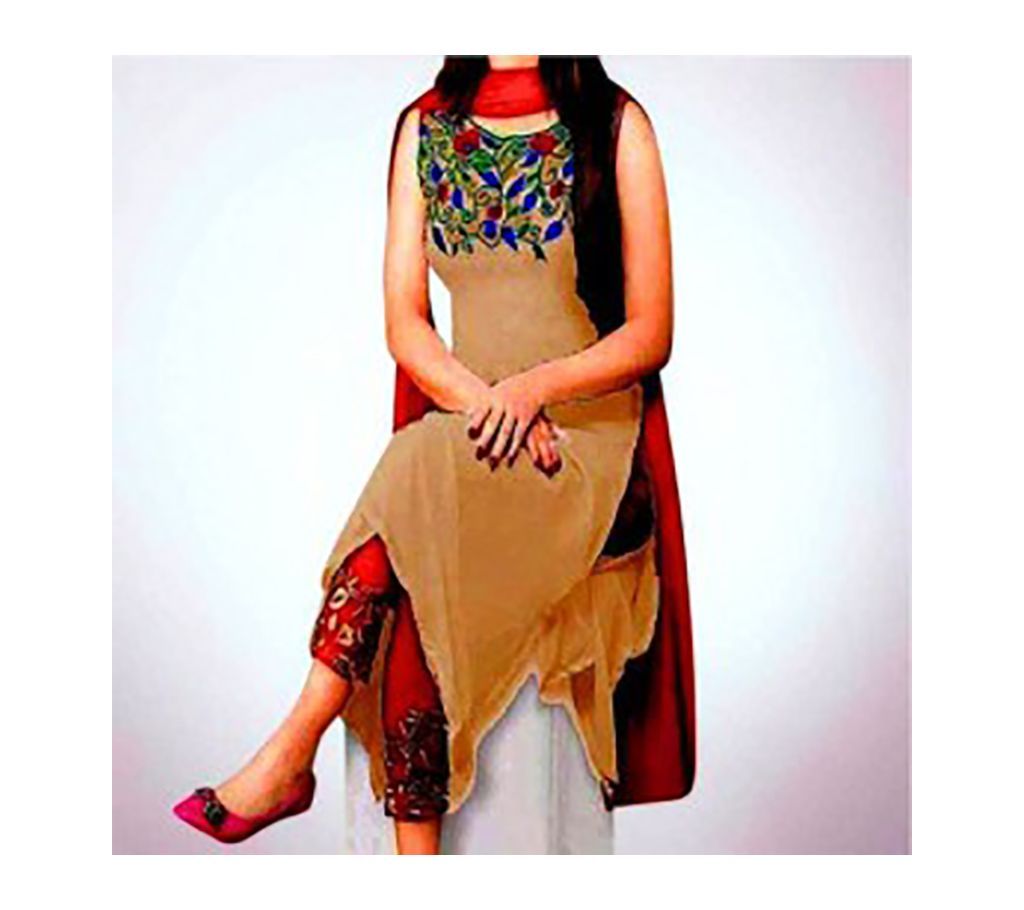 Unstitched Georgette Embroidery work Salwar Kameez