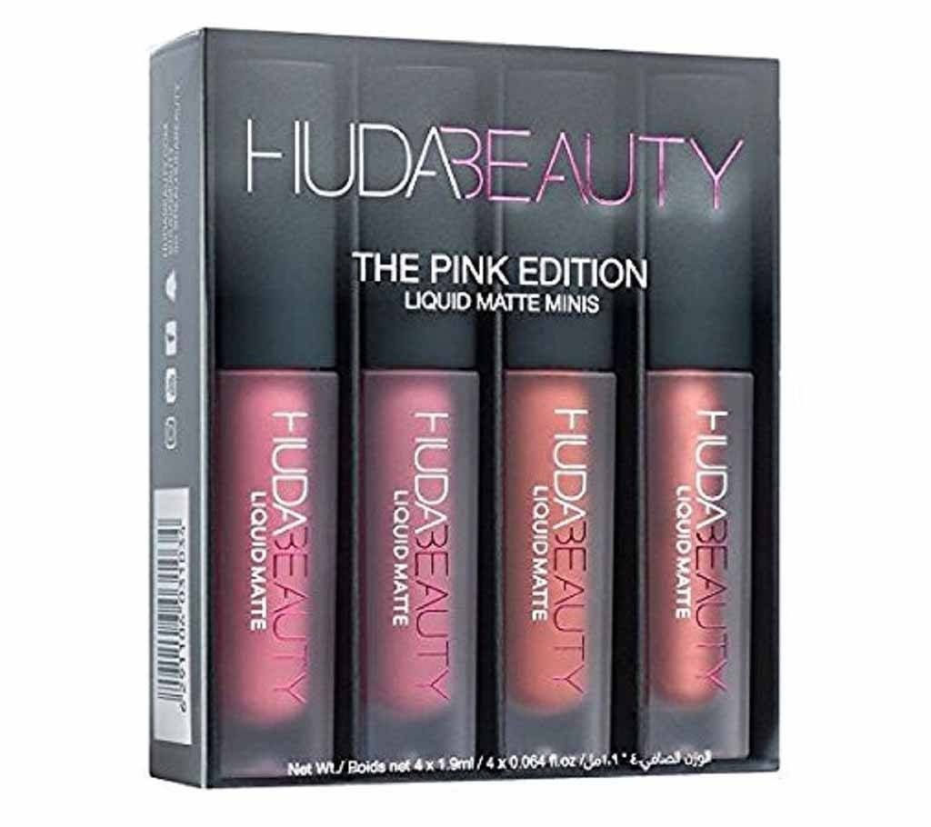 Huda Beauty THE PINK EDITION Lipstick 4x1.9ml Italy