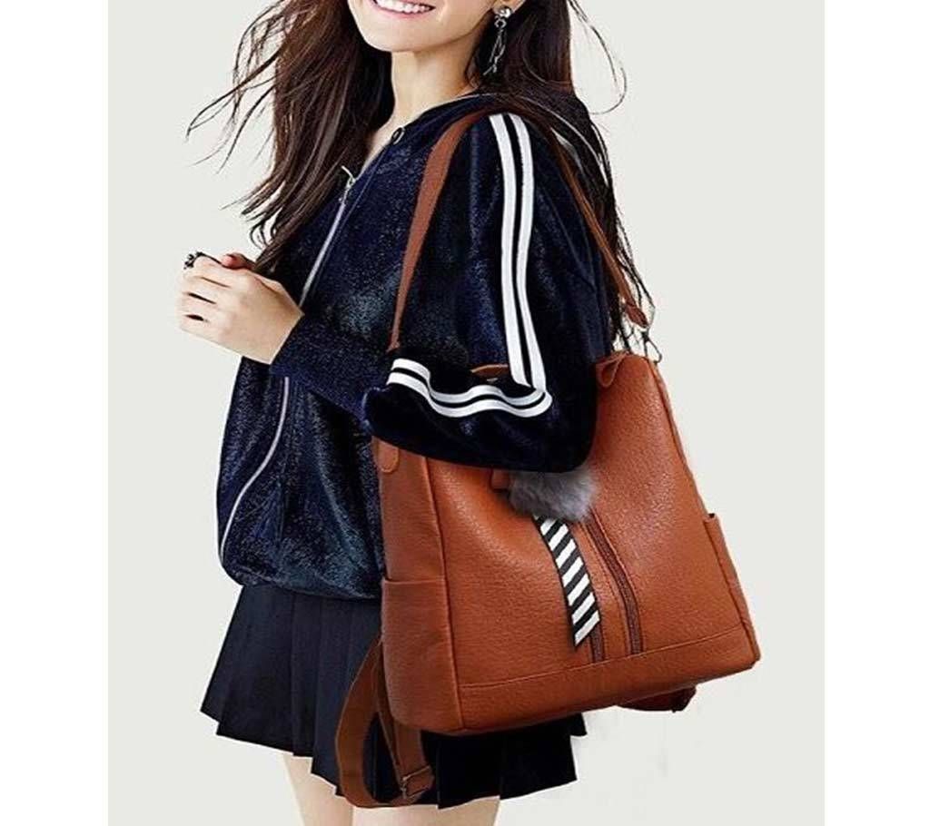 Exclusive Women Backpack and Handbag  Brown  1806