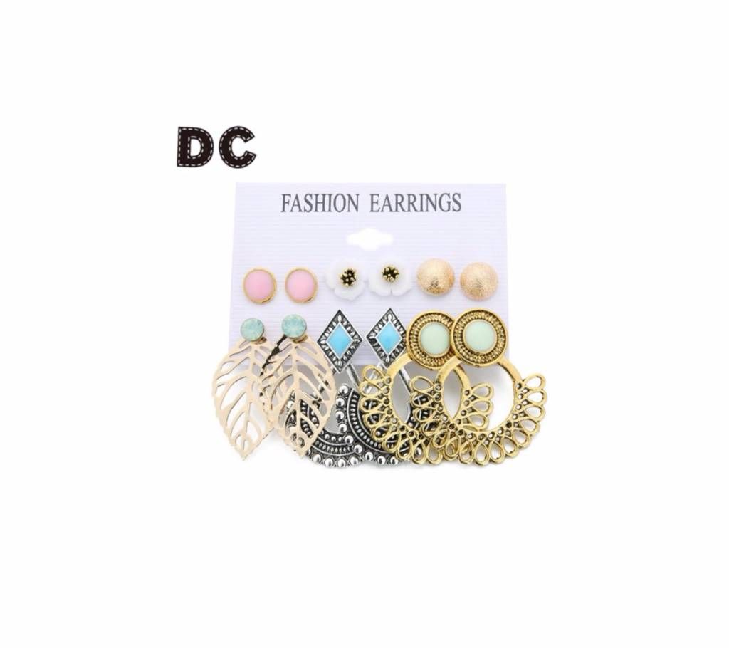 6 pair Drop Earrings Set