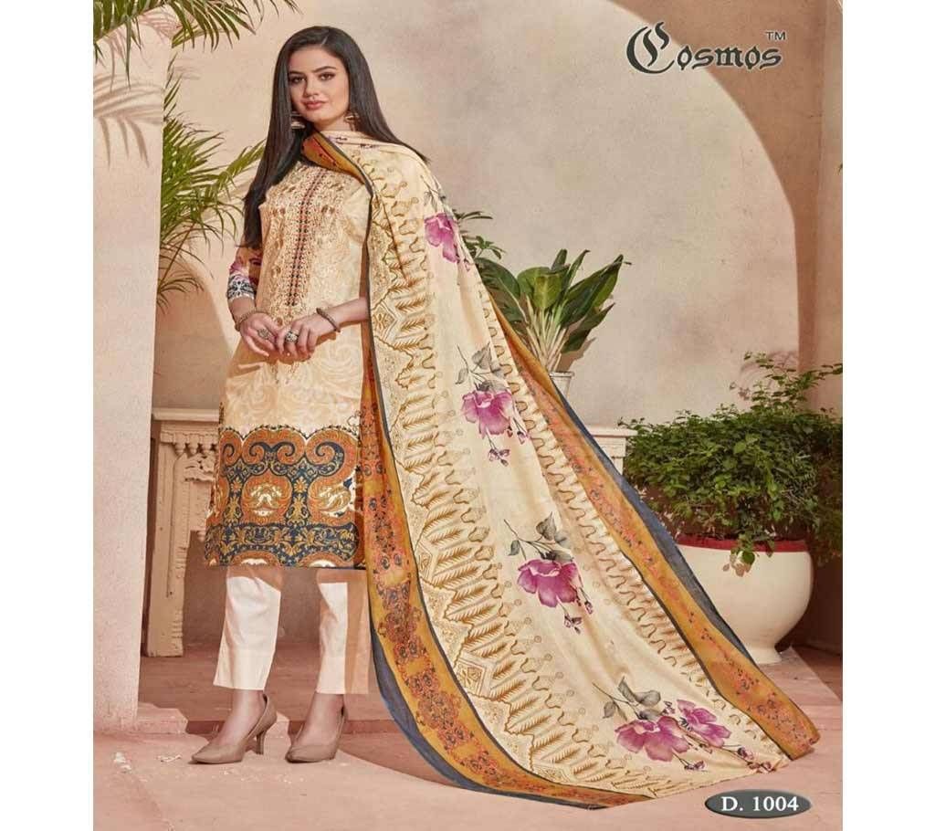Cosmos Saadia Noor Lawn Collection Vol 1 - 1004 - Light Tan Brown - ASI