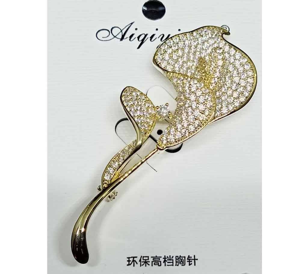 Diamond Cut Stone Brooch/ Hijab Pin / Sarees Pin