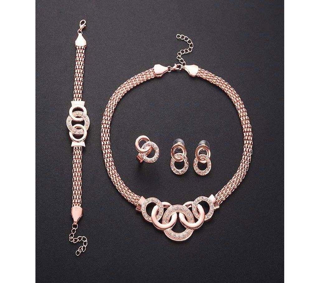 Metal Exaggerated Visuteria Gold Jewelry Set