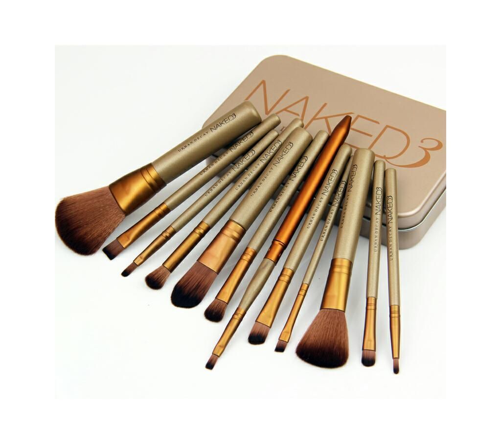 NAKED3 makeup brush set   - 12 pcs-USA 