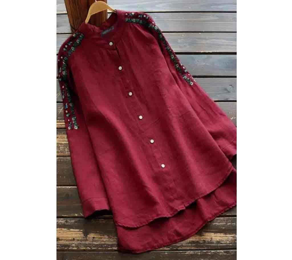 Women Floral Button up top shirt 