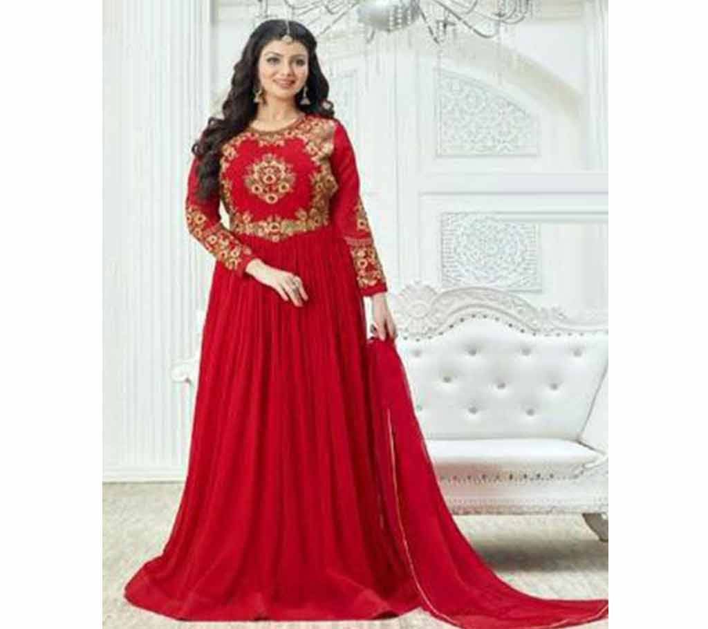 Indian Designer Unstitched Georgette Embroidery Three Piece