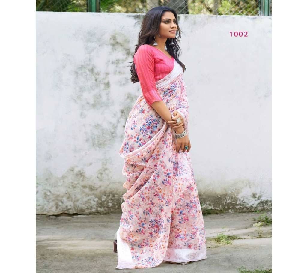 Linen Silk Sharee for Women 