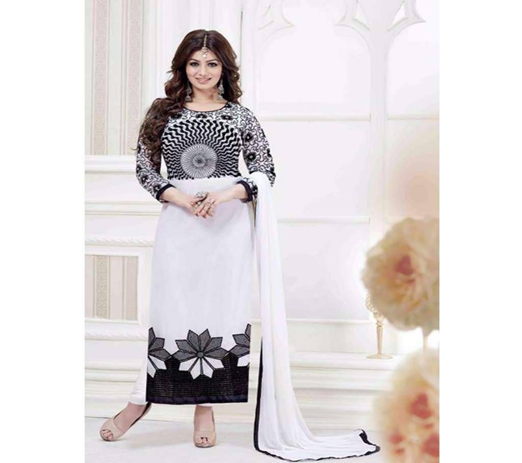 Latest Black Block Printed 3 pieces Salwar Kameez for Women