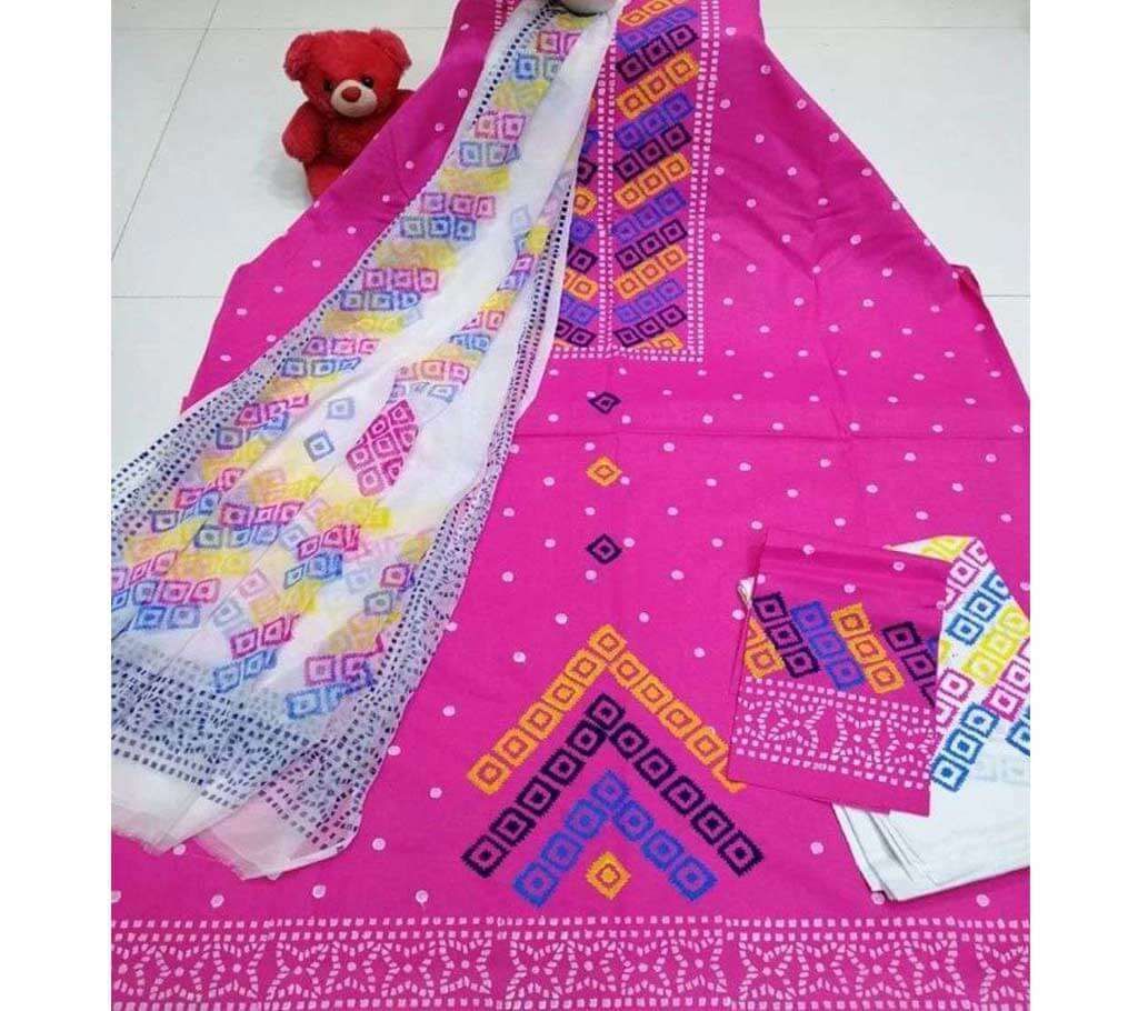 Unstitched Blocked Cotton 3Pcs - 069 - SLF