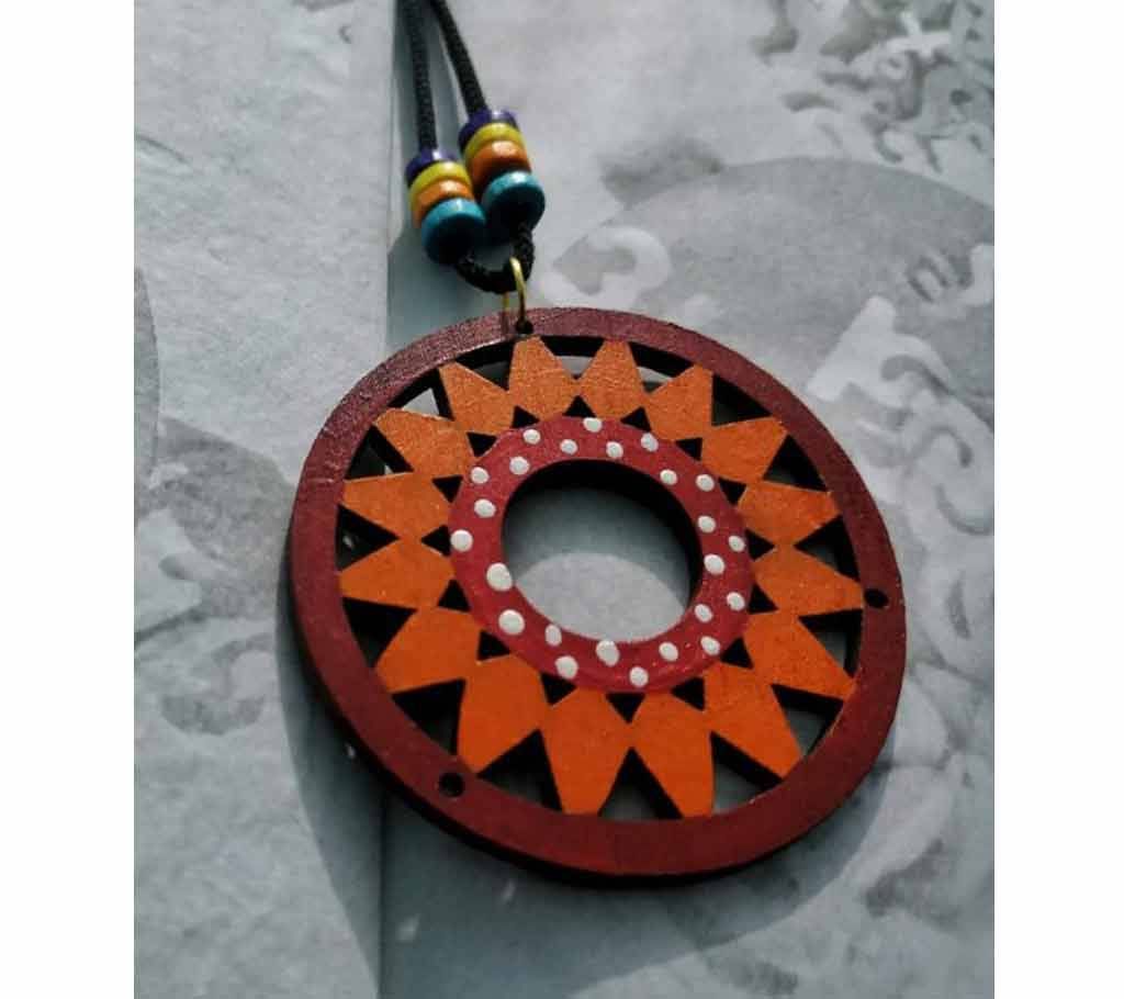 Wooden Hand Painted Pendant