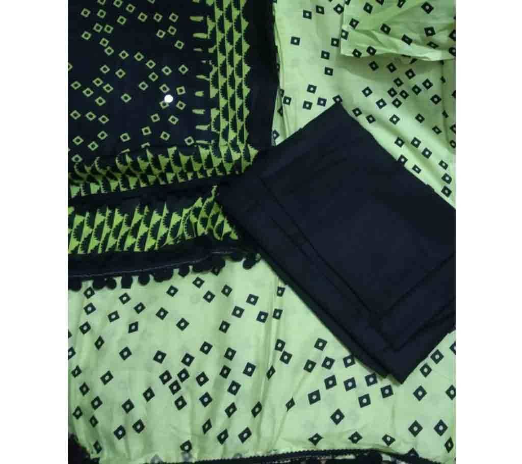 Unstitched cotton three pieces 013