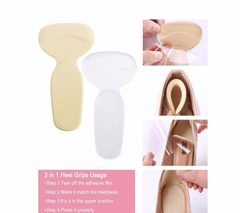 Grips Liners Back Heel Cushion Insoles for High Heels-2Pairs