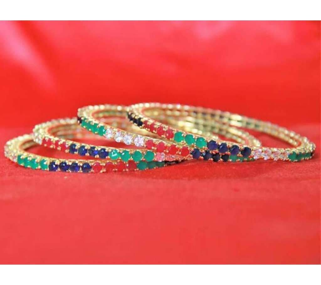 diamond cut multicolour bangle