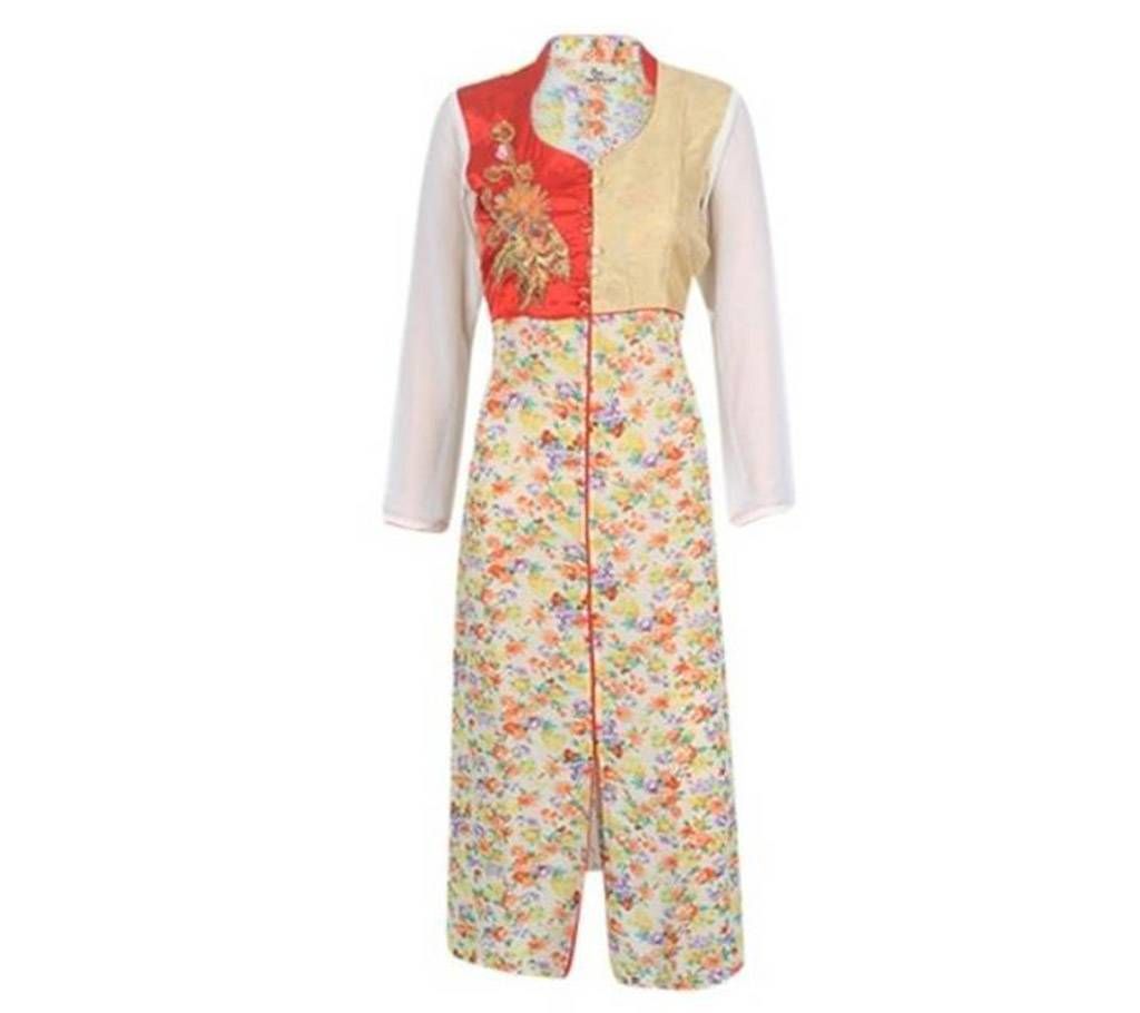 Multi Color Lilen Kurti