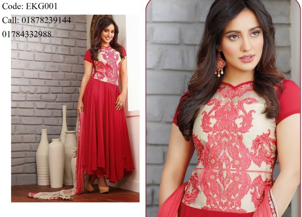 Semi stitched soft Georgette three piece-copy 