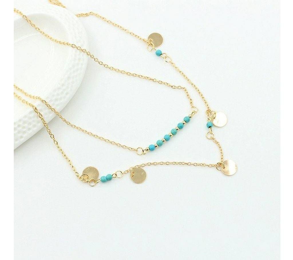 Chia Fashion Trendy Double chain Necklace (by Pink Point - CHIA84)