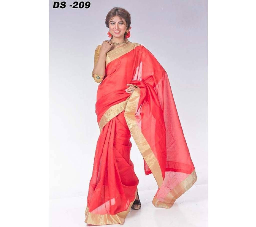 Tangail taant half silk veet par sharee 