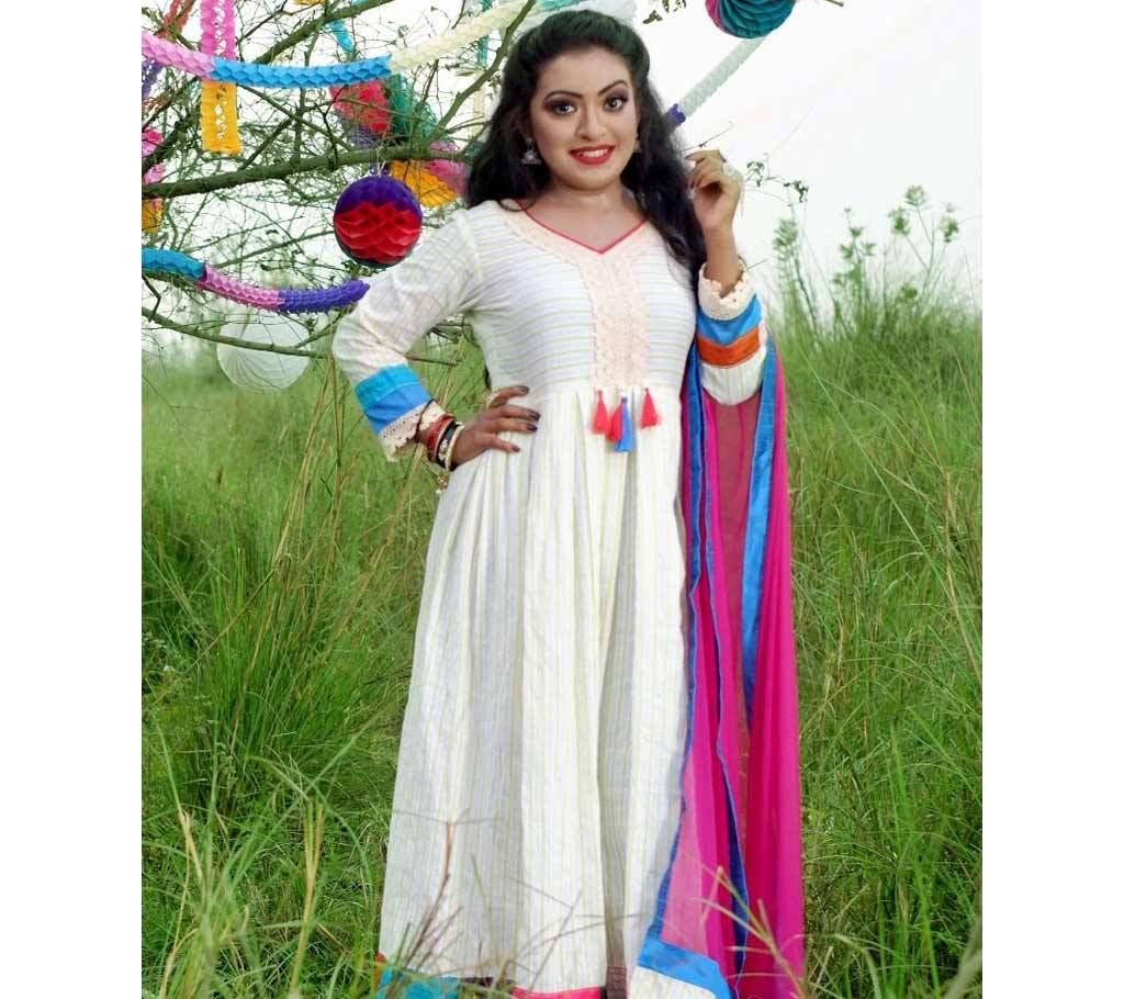 Stitched Khadi Long Frock