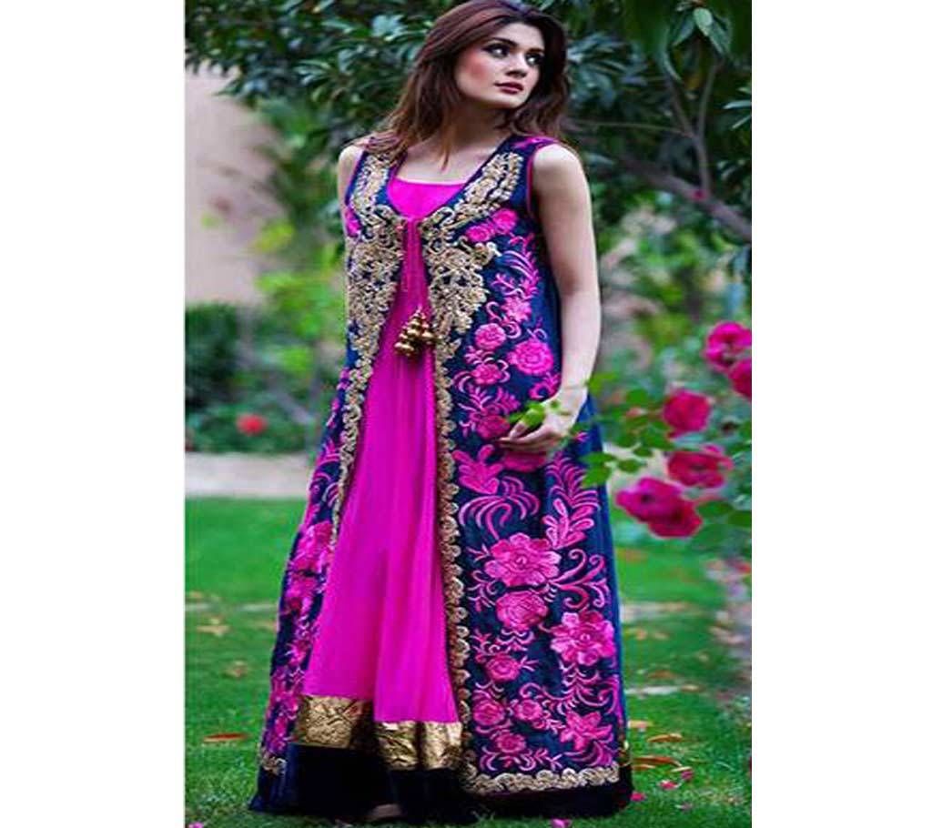 Indian Unstiched Georgette Three-Piece (Replica)