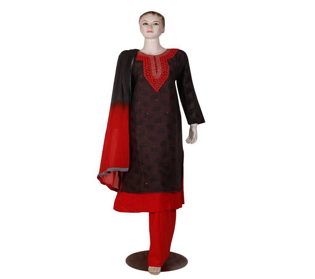 Semi-Stitched 2 Part Karchupi Work 3 pcs