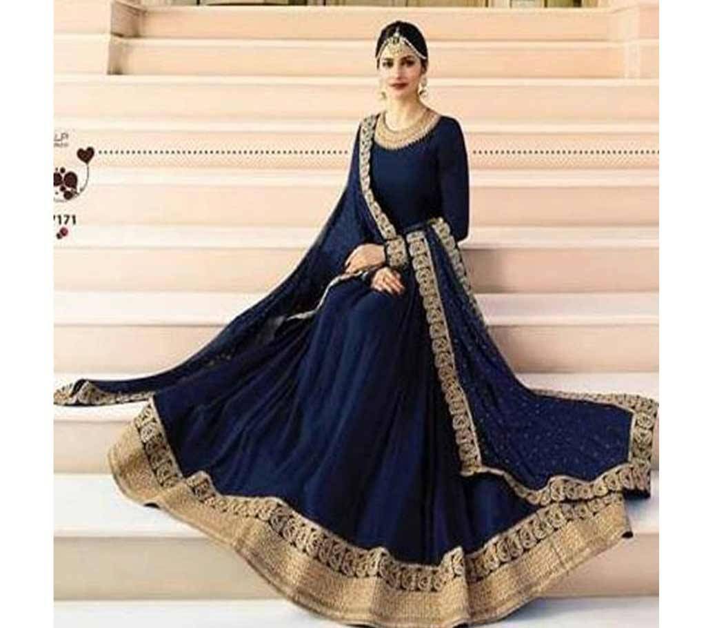 Semi Stitched Gorgeous Embroidery Georgette Anarkoli Dress KPR 7171 Copy