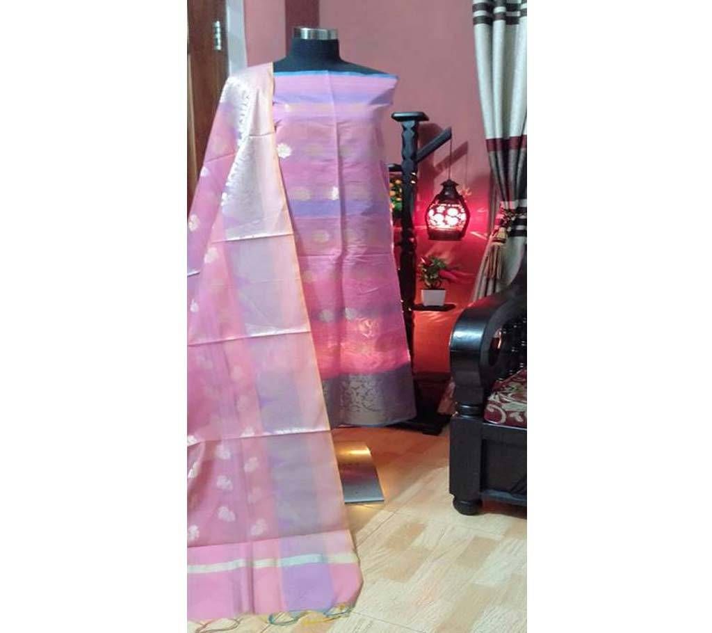 Unstitched Indian Half Silk Katan Two Piece