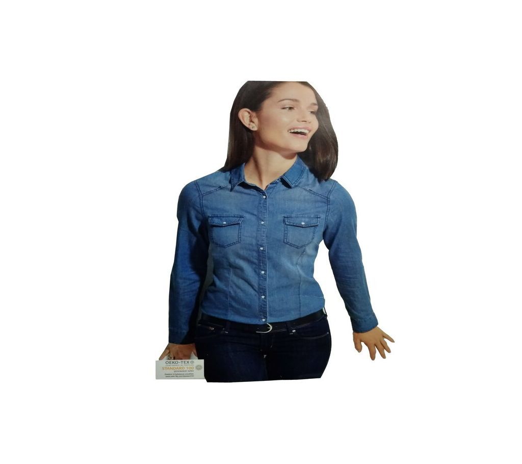 Women Comfortable Cotton Jeans Shirt
