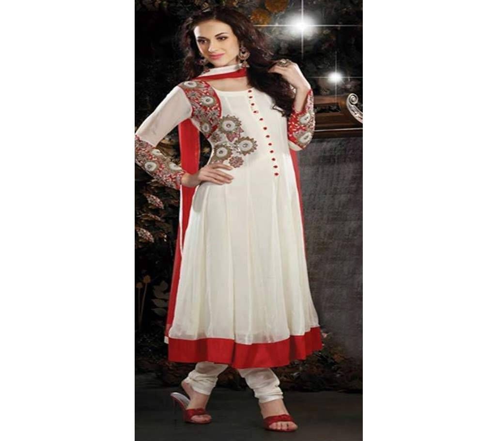 Unstitched Embroidery Georgette Three Piece - Boishakhi 28