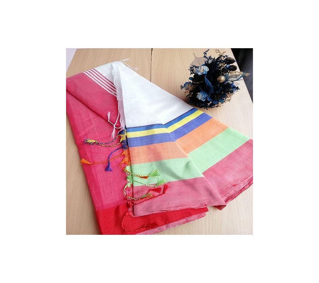 Half Silk Sharee  Maroon Color