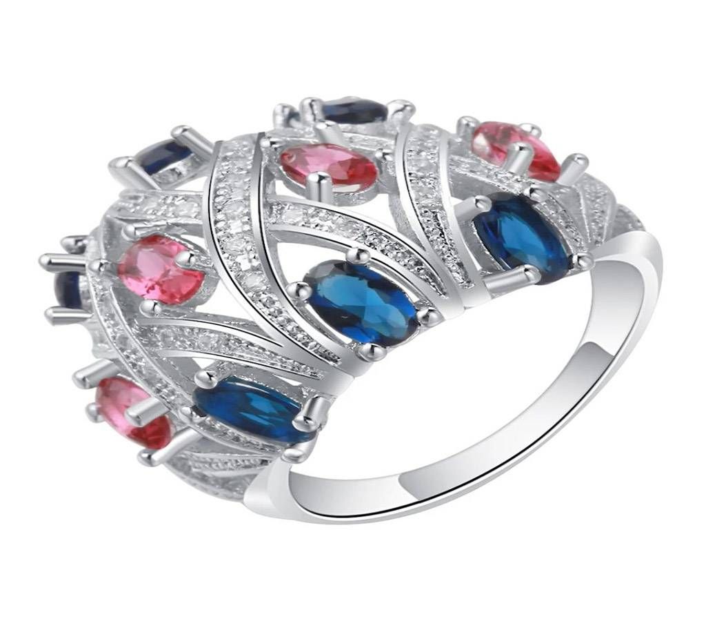 Multi Colour Cubic Zirconia Wedding Romantic Ring For Female