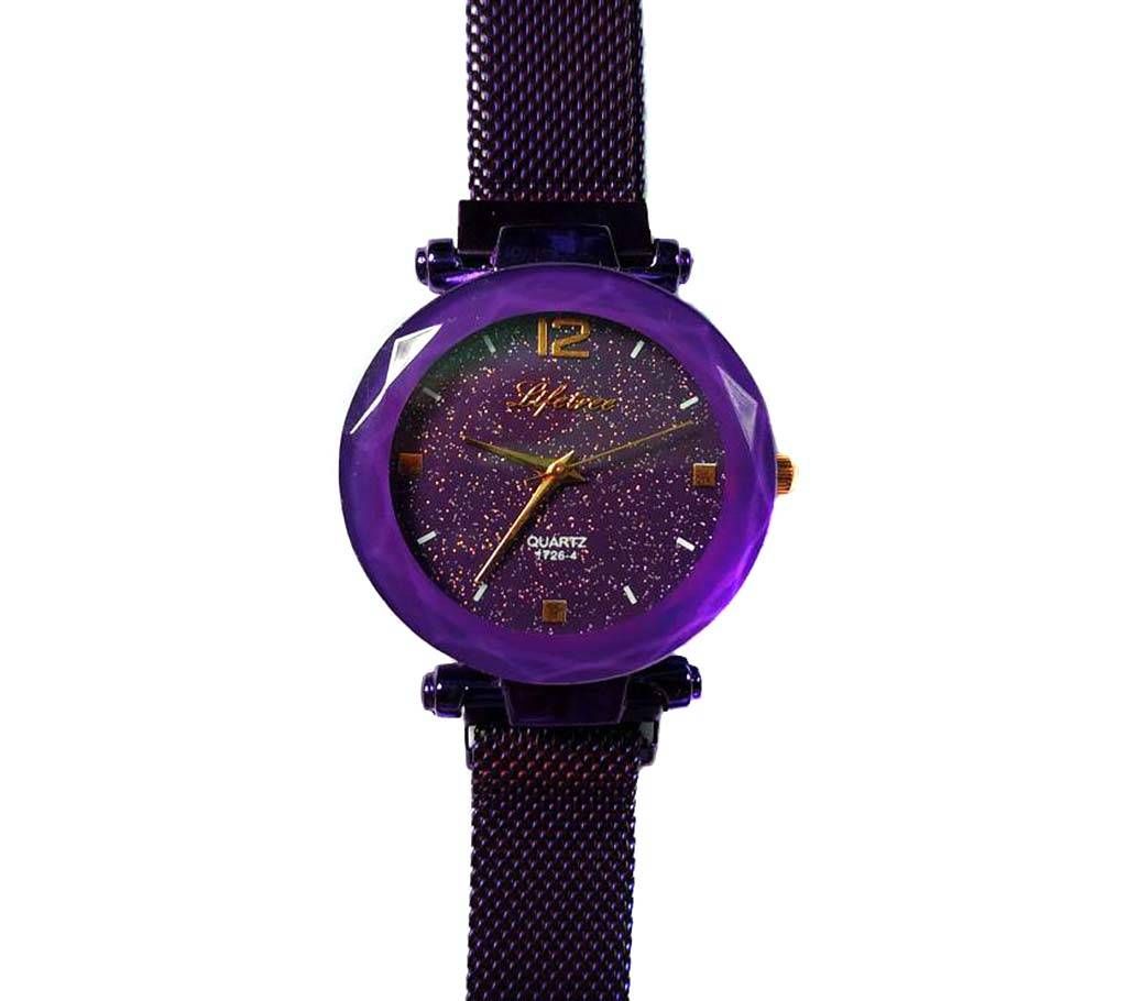Magnetic Ladies wrist watch-Purple