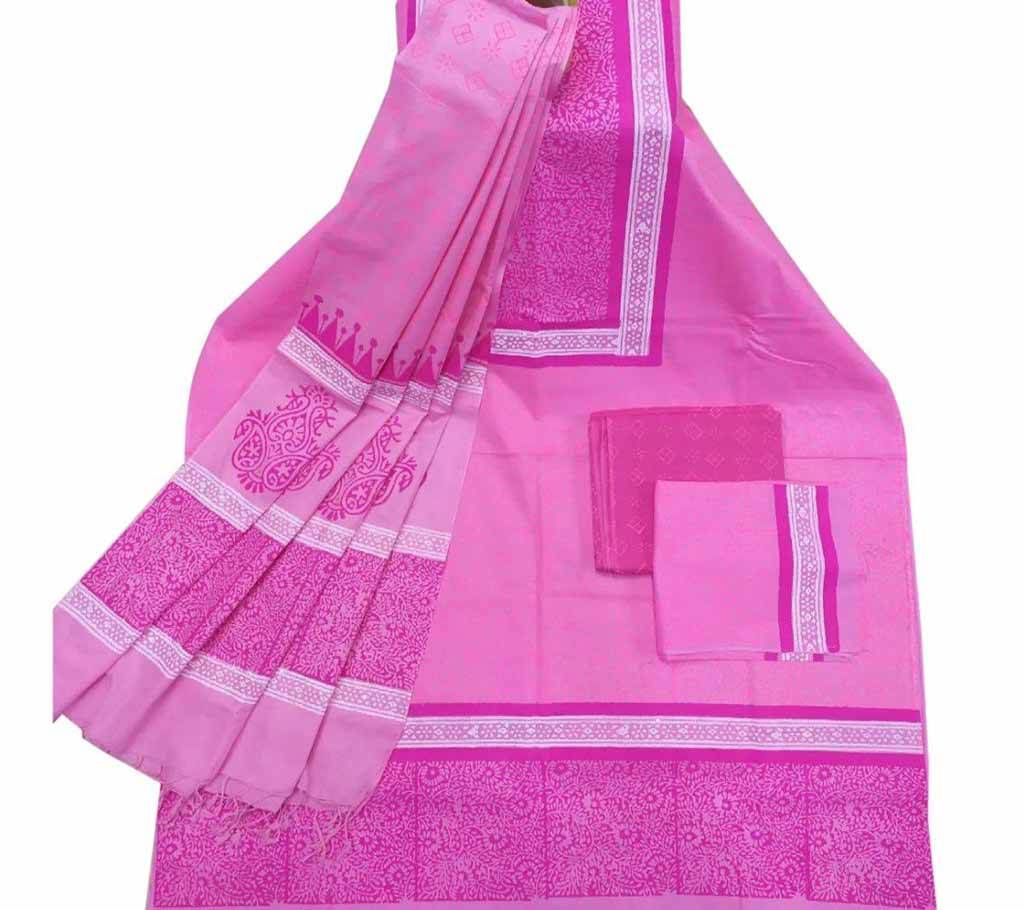 Unstitched Block Printed Cotton Salwar kameez st-11