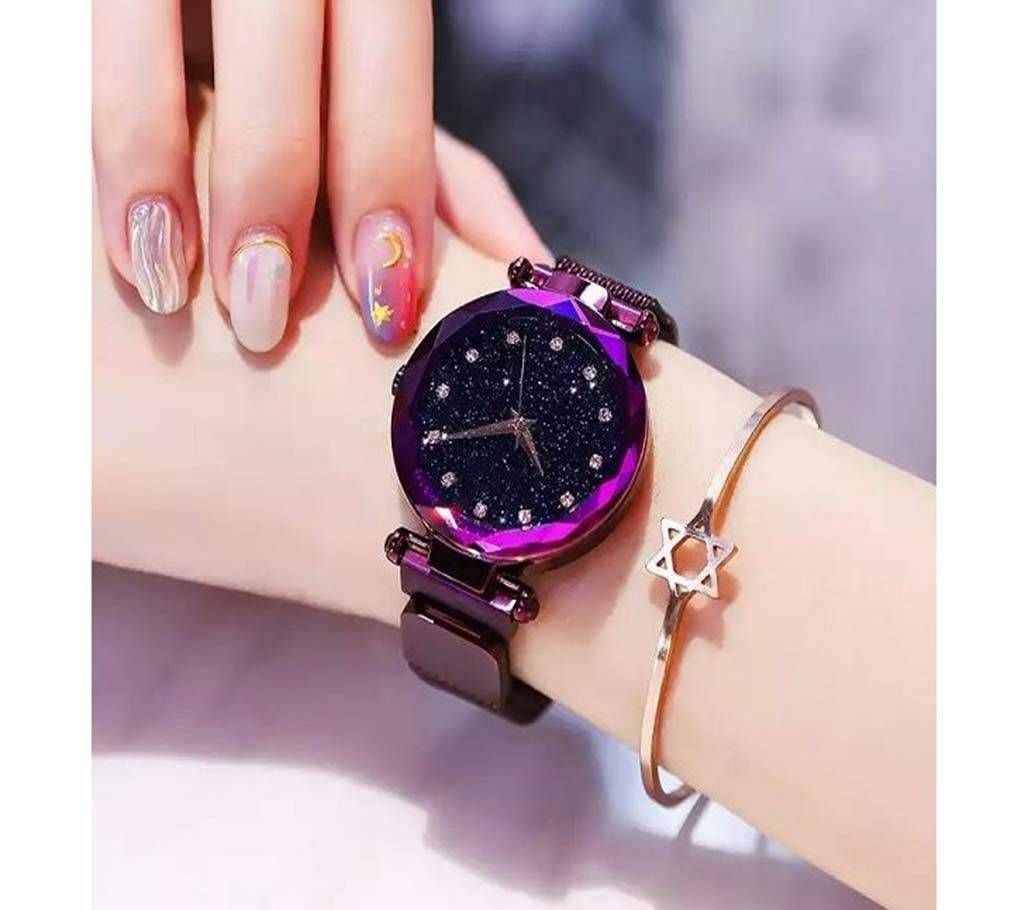 Fashionable Womens Watch Purple  B24