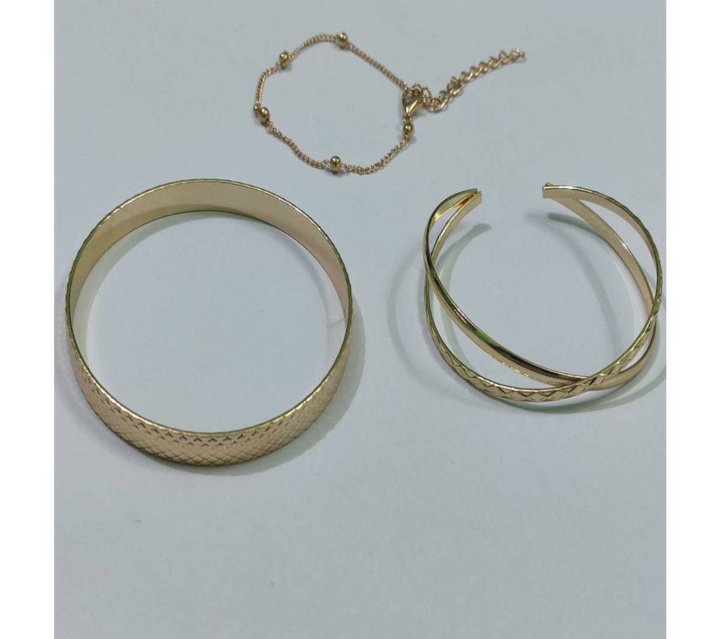 3Pcs/set Bohemian Gold color Bracelet Set for Women