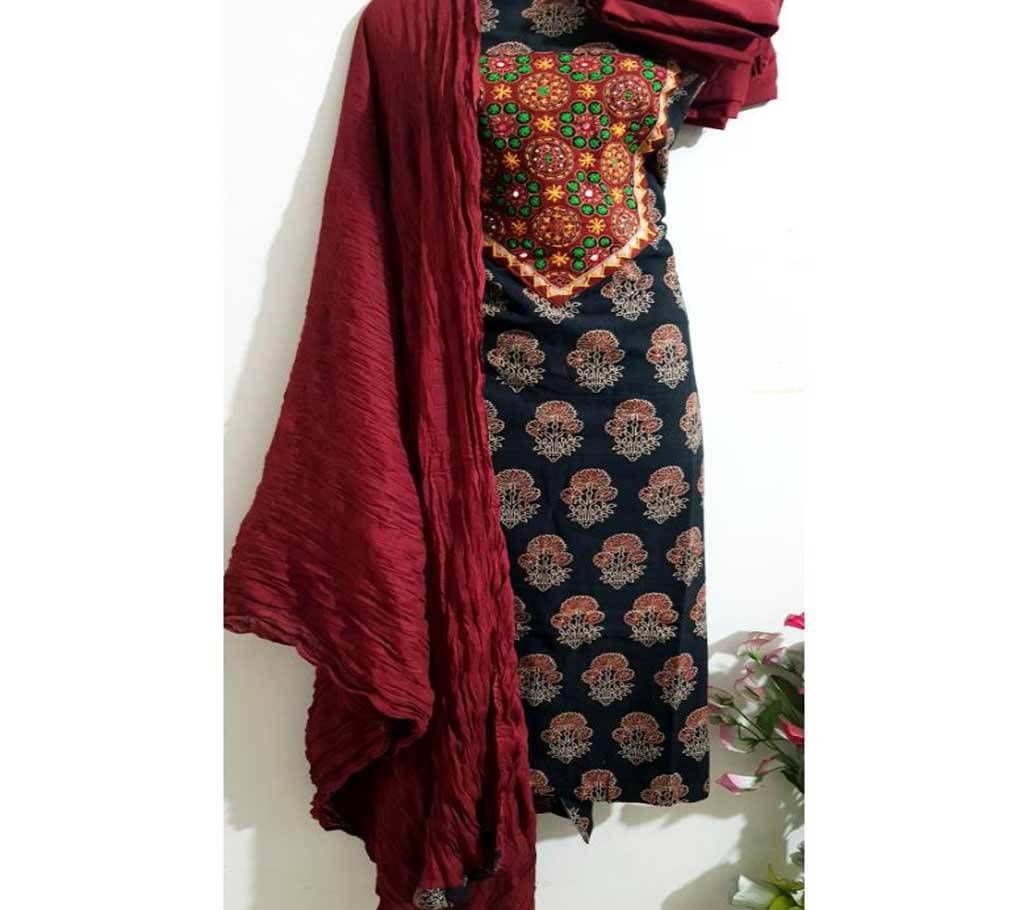 Delhi boutique unstitched three pc