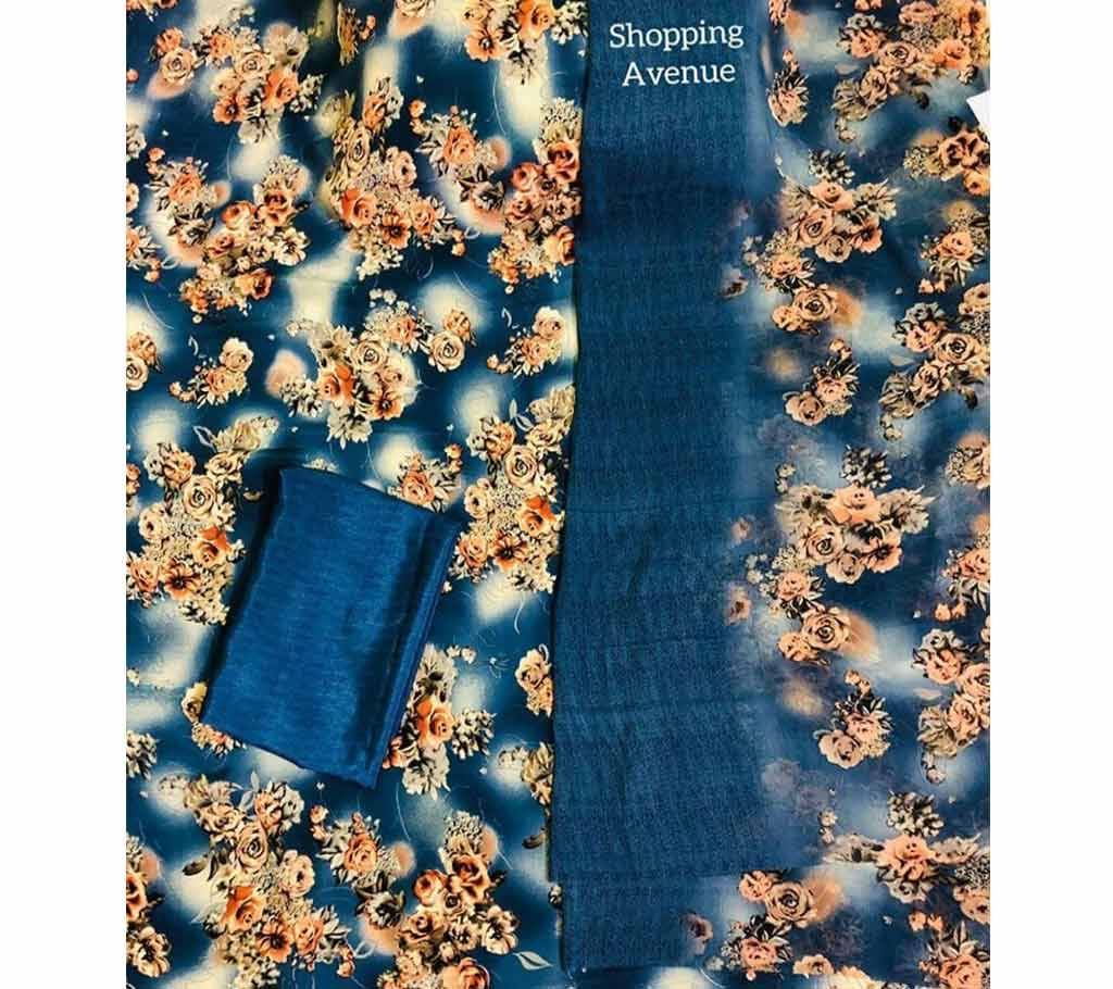 Unstitched Indian Rishika silk
