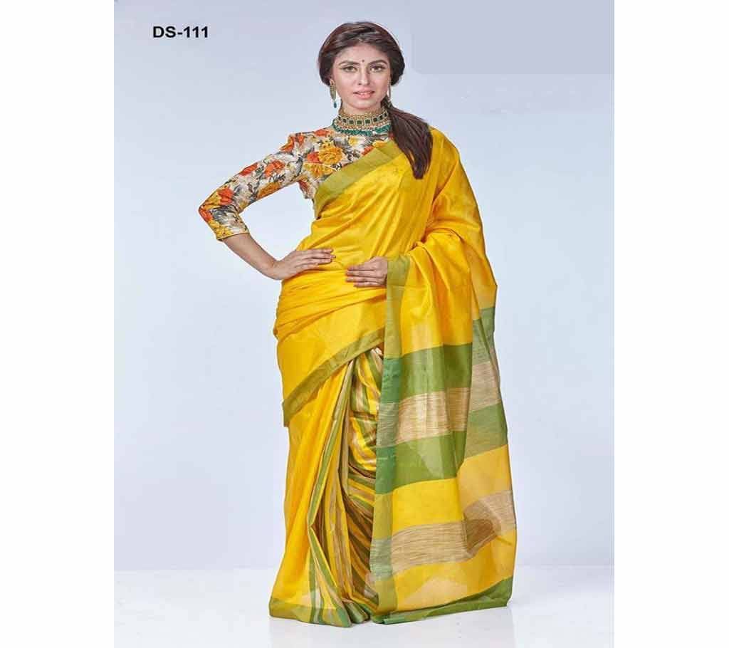Multicolour Silk Saree with Blouse Piece for Women-27