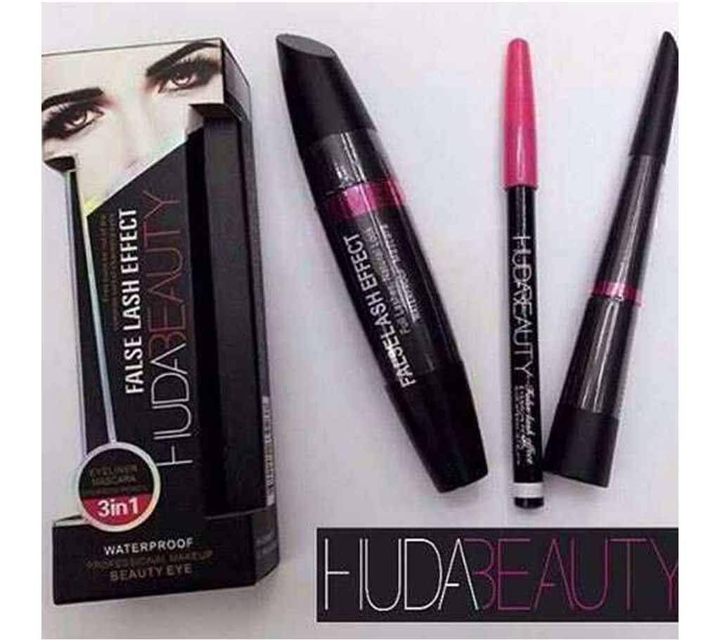 Huda Beauty 3 in 1 (Eye Liner+Mascara+Eyebrow)
