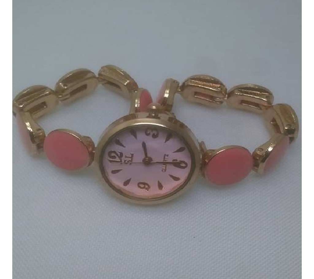Pink Analogue Wrist Watch For Women