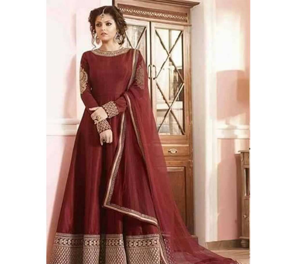 Unstitched Georgette Replica Long Dress