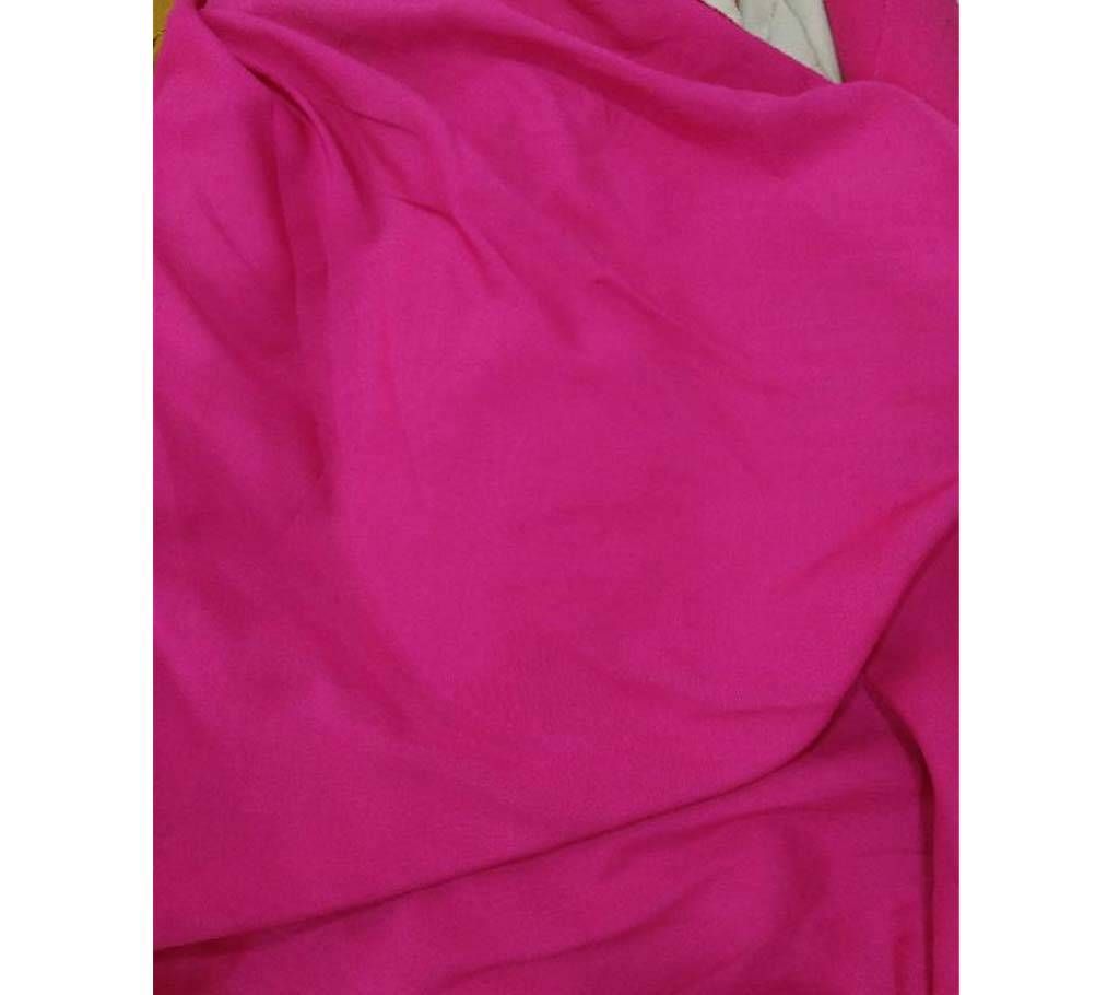 Chinese Linen Magenta Color Fabric - 1 Yard 