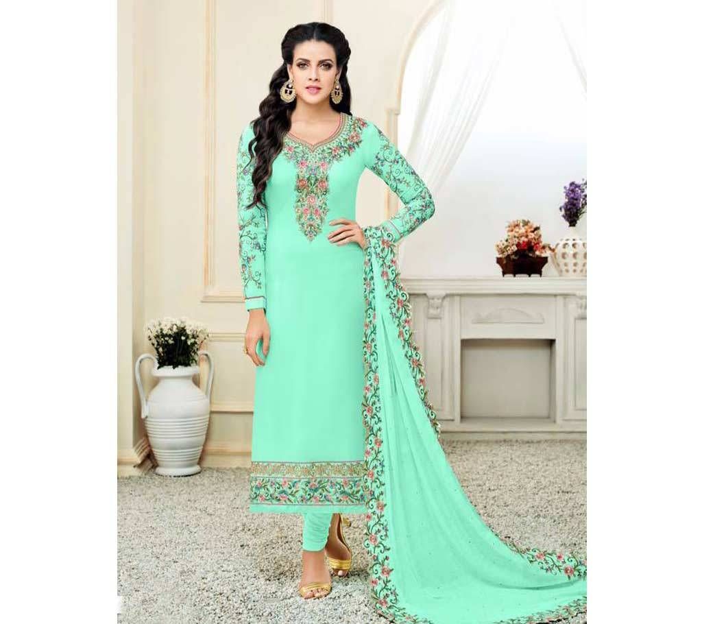Indian unstitched georgette replica three pc