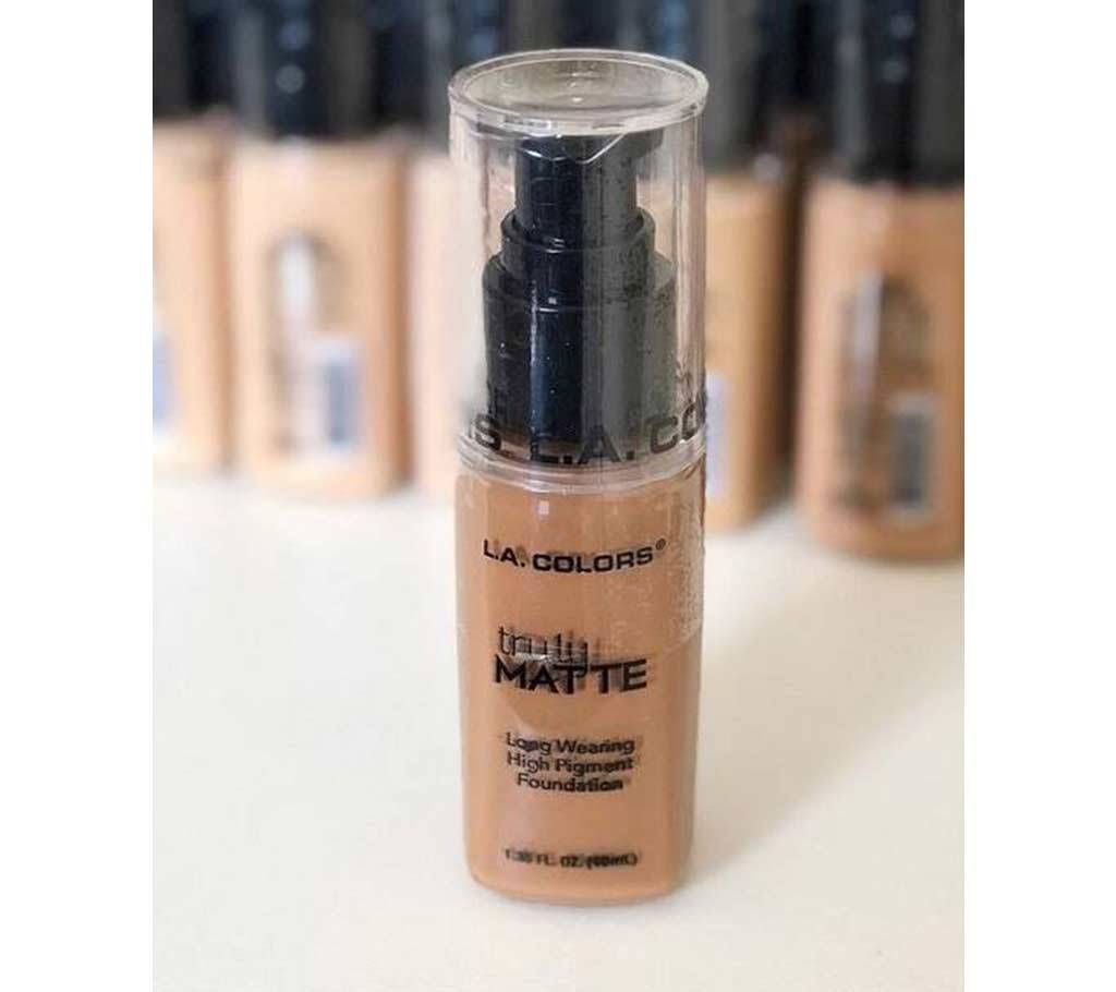 LA Colors Truly Matte Foundation Warm Caramel 40ml. USA 