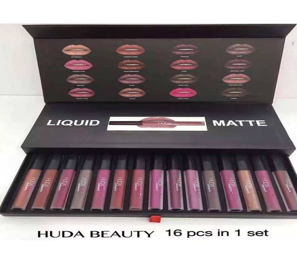 Huda Beauty Liquid Lipstick Set 16pieces Italy