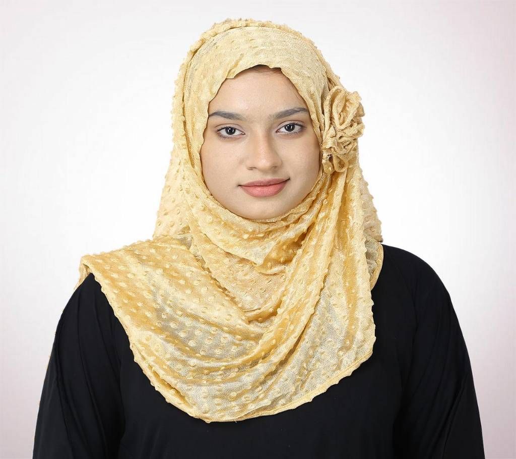 Golden Georgette Hijab for Women