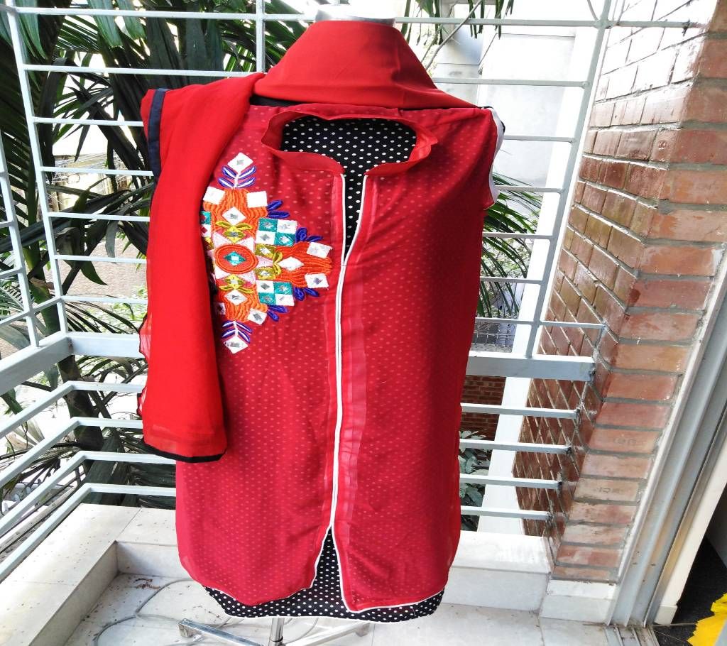 Red-Black Buta Kamiz