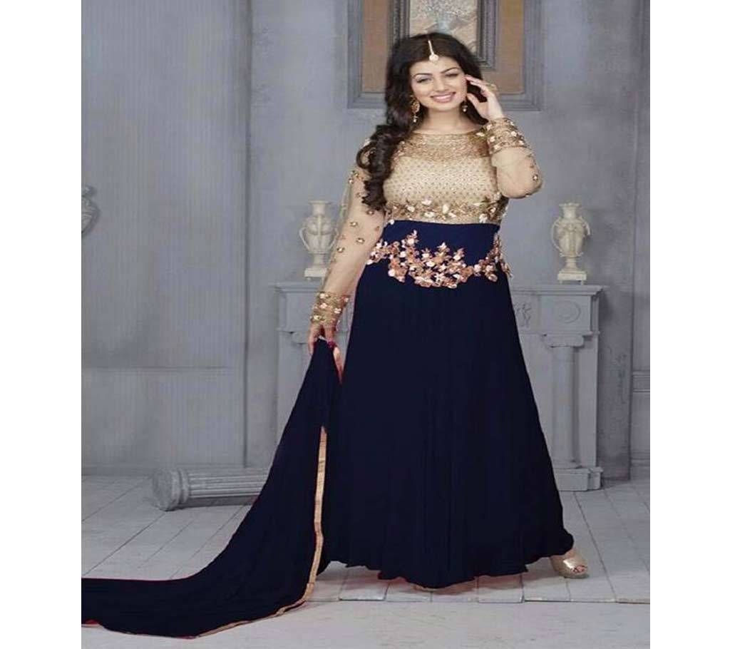 Unstitched Blue Georgette Salwar Kameez